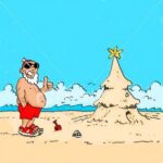 Père Noel à la plage