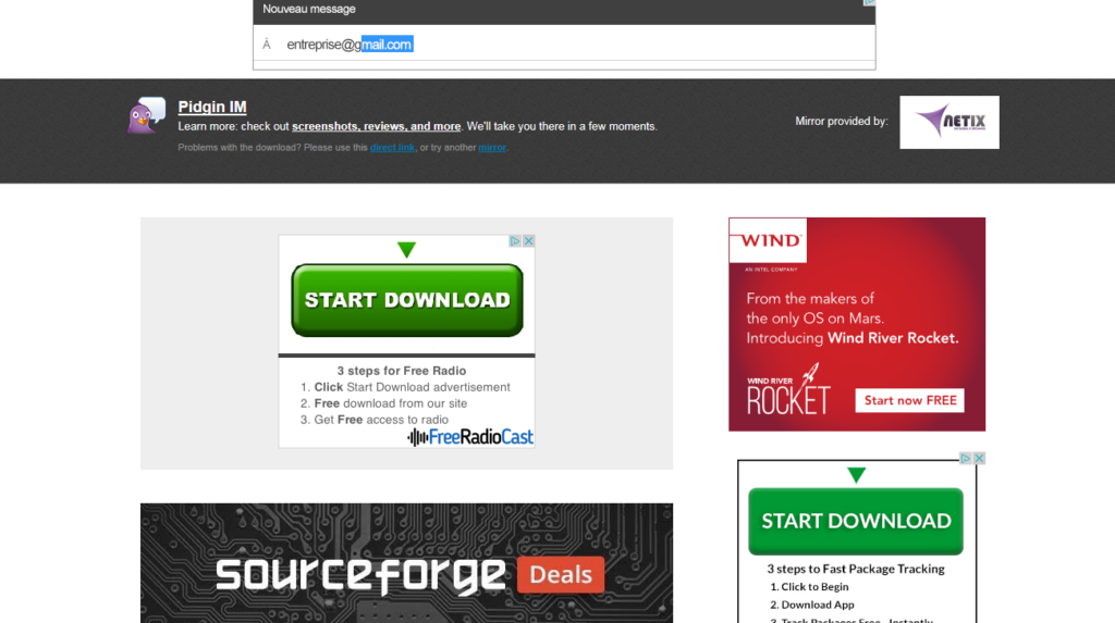 Ne pas cliquer sur "start download" mais attendre, le téléchargement va démarrer